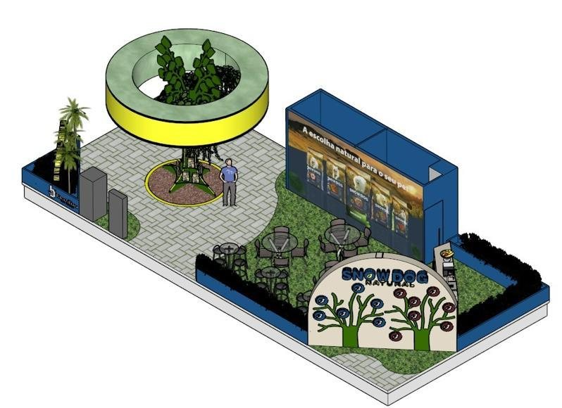 Projeto 3D: Paisagismo integrado e anel de LED